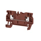 WEIDMULLER - Morsettiera passante PUSH IN marrone 1.5 mm² 17.5 A 500 V Numero di collegamenti: 2 Numero di piani: 1 TS 35 V-0 Wemid 130 °C A2C 1.5 BR.