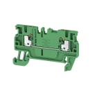 WEIDMULLER - Morsettiera passante PUSH IN verde 1.5 mm² 17.5 A 500 V Numero di collegamenti: 2 Numero di piani: 1 TS 35 V-0 Wemid 130 °C A2C 1.5 GN.