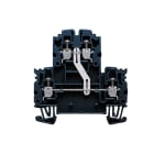 WEIDMULLER - Morsetto componibile a più piani, collegamento a vite, nero, 2.5 mm², 800 V, numero di collegamenti: 4, numero di piani: 2, TS 35, V-0, Wemid WDK 2.5N V SW.
