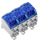 WEIDMULLER - Morsetto ripartitore di potenziale, collegamento a vite, blu, 164 A, 1000 V, numero di piani: 1, piastra di montaggio TS 35, V-0, Wemid WPD 304 3X25/6X16+9X10 3XBL.