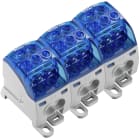 WEIDMULLER - Morsetto ripartitore di potenziale, collegamento a vite, blu, 214 A, 1000 V, numero di piani: 1, piastra di montaggio TS 35, V-0, Wemid WPD 305 3X35/6X25+9X16 3XBL.