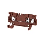 WEIDMULLER - Morsettiera passante PUSH IN marrone 1.5 mm² 17.5 A 500 V 3 collegamenti 1 piano TS 35 V-0 Wemid 130 °C A3C 1.5 BR.