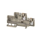 WEIDMULLER - Morsetto beige scuro innestabile 4,4 mm², 2 collegamenti, 2 piani, V-0, Wemid APGTB 4 2T 4C/2.