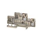 WEIDMULLER - Morsetto beige scuro innestabile 4,4 mm², 2 collegamenti, 2 piani, V-0, Wemid APGTB 4 2T VL 4C/2.