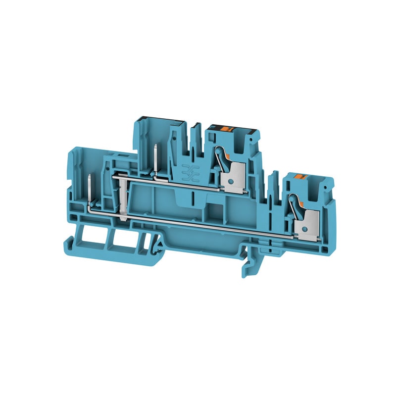 WEIDMULLER - Morsetto blu 4,4 mm², 2 collegamenti, 2 piani, V-0, Wemid APGTB 4 2T VL 4C/2 BL.