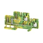 WEIDMULLER - Morsetto PE PUSH IN Verde/giallo 4 mm² 800 V Numero di collegamenti: 2 Numero di piani: 2 TS 35 V-0 Wemid APGTB 4 2T PE 4C/2.