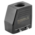 WEIDMULLER - Custodia con connettori a innesto industriali, entrata cavo dall'alto, gancio trasversale in basso, dimensioni: 4, IP65, HDC 24D TOBU 1M32G EMC.