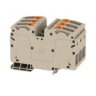 WEIDMULLER - Morsettiera passante PUSH IN Beige scuro 35 mm² 125 A 1000 V 6 collegamenti 1 piano TS 35 V-0 Wemid 130 °C A2C 35 3FT.