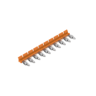 WEIDMULLER - Collegamento trasversale arancione 17.5 A tagliabile, 10 poli, Passo 6.40 mm - TCC 6.4/10 OR.