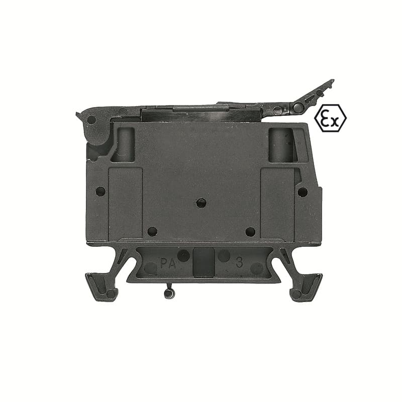 WEIDMULLER - Morsetto componibile portafusibile nero 4 mm² 6.3 A 250 V TS 35 V-0 Wemid, Collegamento a vite, Numero di collegamenti: 2, Numero di piani: 1, WSI 4/LD 140-250V AC/DC.