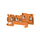 WEIDMULLER - Morsetto componibile PUSH IN arancione 1.5 mm² 13.5 A 250 V 4 collegamenti 1 piano TS 35 V-0 W AIO21 1.5 SO-PE OR.