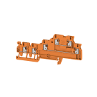 WEIDMULLER - Morsetto componibile PUSH IN arancione 1.5 mm² 13.5 A 250 V, 6 collegamenti, 1 piano, TS 35, V-0, W AIO23 1.5 2SI OR.