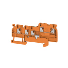 WEIDMULLER - Morsetto componibile PUSH IN arancione 1.5 mm² 13.5 A 250 V, 5 collegamenti, 1 piano, TS 35, V-0, W AIO22 1.5 SI-PE OR.