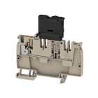 WEIDMULLER - Morsettiera passante PUSH IN Beige scuro 4 mm² 6.3 A 250 V Numero di collegamenti: 1 Numero di piani: 1 TS 35 V-0 Wemid 130 °C AAP21 4 FS 100-250V OR.