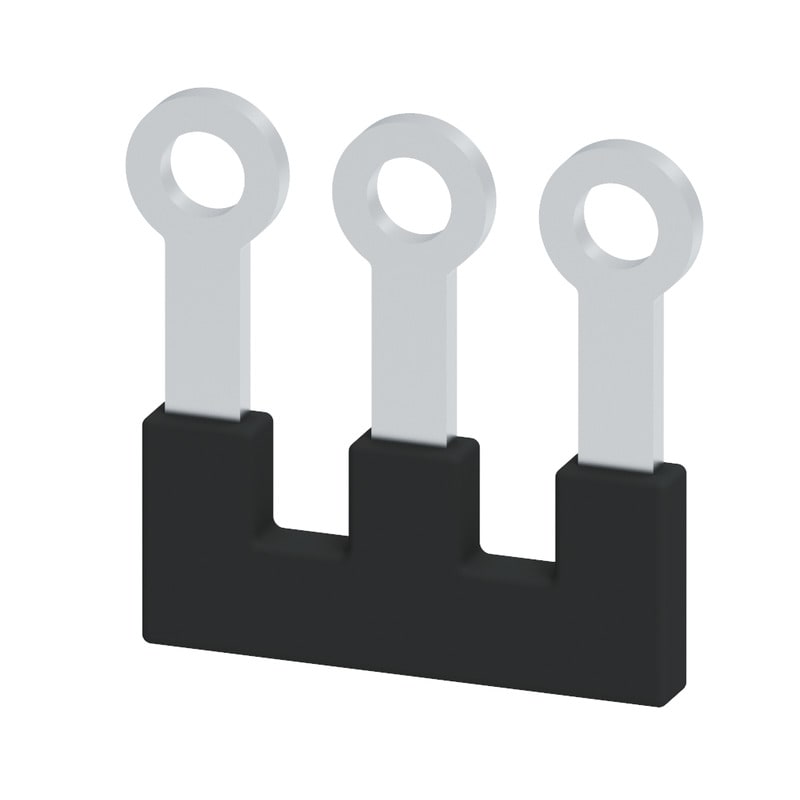 WEIDMULLER - Morsetto nero 41 A, 3 poli, passo 11.00 mm, isolato, larghezza 28 mm SQB 4/3.