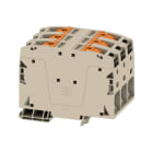 WEIDMULLER - Morsettiera passante PUSH IN Beige scuro 50 mm² 150 A 1000 V 6 collegamenti 1 piano TS 35 V-0 Wemid 130 °C A2C 50/70 3FT.