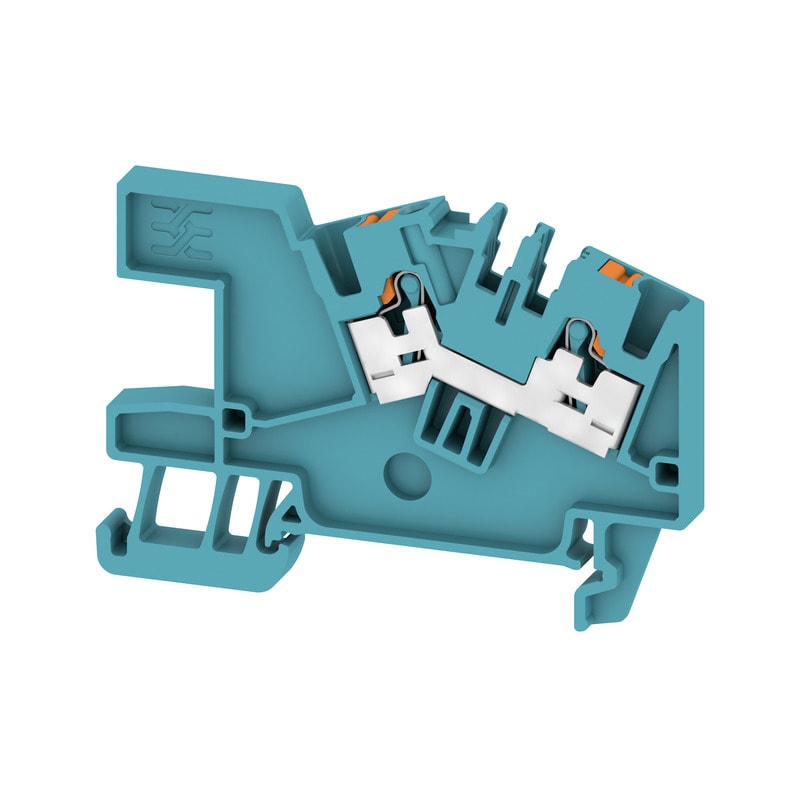 WEIDMULLER - Morsetto da installazione multi piano PUSH IN blu 2.5 mm² 24 A 800 V Numero di collegamenti 2 Numero di piani 1 TS 35 V-0 Wemid AITB 2.5 BB 2C BL.