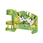 WEIDMULLER - Morsetto PE PUSH IN Verde/giallo 2.5 mm² 800 V Numero di collegamenti: 2 Numero di piani: 1 TS 35 V-0 Wemid AITB 2.5 BB 2C PE