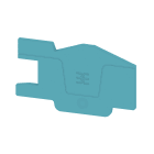 WEIDMULLER - Piastre terminali blu, Posizione verticale: 62.64 mm, Larghezza: 2.1 mm, V-0, Wemid AEP ITB 2.5 BB 2C BL.