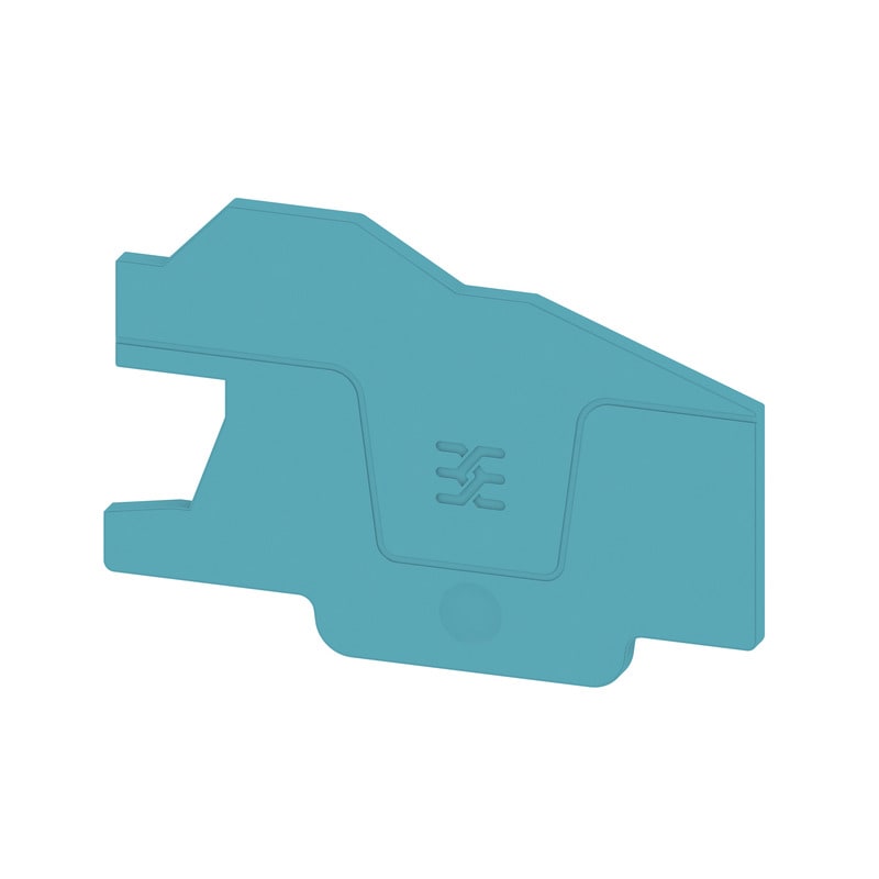 WEIDMULLER - Piastre terminali blu, Posizione verticale: 62.64 mm, Larghezza: 2.1 mm, V-0, Wemid, AEP ITB 2.5 BB NDT BL.
