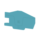 WEIDMULLER - Piastre terminali blu, Posizione verticale: 75.44 mm, Larghezza: 2.1 mm, V-0, Wemid AEP ITB 6 BB 2C BL.