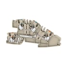 WEIDMULLER - Morsetto da installazione multi piano PUSH IN Beige scuro 2.5 mm² 24 A 400 V Numero di collegamenti 4 Numero di piani 2 TS 35 V-0 Wemid AITB 2.5 BB N-L.