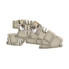 WEIDMULLER - Morsetto da installazione multi piano, PUSH IN, Beige scuro, 2.5 mm², 24 A, 400 V, Numero di collegamenti: 2, Numero di piani: 1, TS 35, V-0, Wemid AITB 2.5 BB L.