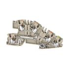 WEIDMULLER - Morsetto da installazione multi piano PUSH IN Beige scuro 2.5 mm² 24 A 250 V Numero di collegamenti: 5 Numero di piani: 3 TS 35 V-0 Wemid AITB 2.5 BB L-L-PE.