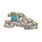 WEIDMULLER - Morsetto da installazione multi piano PUSH IN Beige scuro 2.5 mm² 24 A 250 V Numero di collegamenti 4 Numero di piani 3 TS 35 V-0 Wemid AITB 2.5 BB NDT-L-PE.