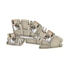 WEIDMULLER - Morsetto da installazione multi piano, PUSH IN, Beige scuro, 2.5 mm², 24 A, 400 V, Numero di collegamenti: 4, Numero di piani: 2, TS 35, V-0, Wemid AITB 2.5 L-L.
