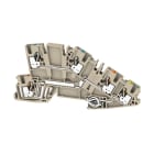 WEIDMULLER - Morsetto da installazione multi piano PUSH IN Beige scuro 2.5 mm² 24 A 250 V Numero di collegamenti 5 Numero di piani 3 TS 35 V-0 Wemid AITB 2.5 N-L-PE.