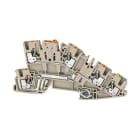WEIDMULLER - Morsetto da installazione multi piano PUSH IN Beige scuro 2.5 mm² 24 A 250 V Numero di collegamenti 5 Numero di piani 3 TS 35 V-0 Wemid AITB 2.5 LDT-L-PE.
