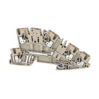 WEIDMULLER - Morsetto da installazione multi piano PUSH IN Beige scuro 2.5 mm² 24 A 250 V Numero di collegamenti 5 Numero di piani 3 TS 35 V-0 Wemid AITB 2.5 LDT-L-PE W/O DTLV