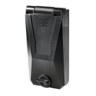 WEIDMULLER - Custodia portacomponenti con telaio singolo e coperchio in metallo, bloccaggio a manopola di comando. Resistente agli agenti atmosferici e all'acqua, colore nero simile a RAL 9005. IP65. Codice prodotto: IE-FC-SFM-KNOB-4X.