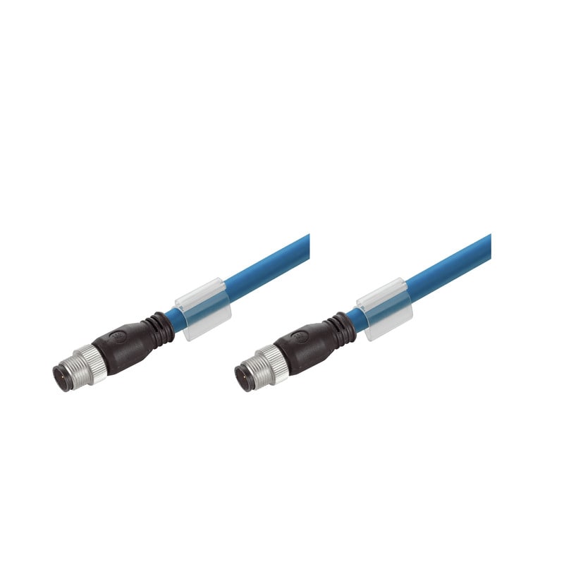 WEIDMULLER - Cavo Ethernet per installazioni ferroviarie confezionato, Codificato D M12 - pin diritto IP67, Numero di poli: IE-C5DB4BB0015MCSMCS-X.