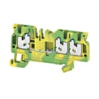 WEIDMULLER - Morsetto PE SNAP IN Verde/giallo 2.5 mm² 800 V Numero di collegamenti: 3 Numero di piani: 1 TS 35 V-0 Wemid S3C 2.5 PE.