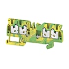 WEIDMULLER - Morsetto PE SNAP IN Verde/giallo 2.5 mm² 800 V Numero di collegamenti: 4 Numero di piani: 1 TS 35 V-0 Wemid S4C 2.5 PE