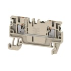 WEIDMULLER - Morsettiera passante PUSH IN Beige scuro 1.5 mm² 17.5 A 500 V Numero di collegamenti: 2 Numero di piani: 1 TS 35 V-0 Wemid 130 °C A2C 1.5 DL.