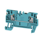 WEIDMULLER - Morsettiera passante PUSH IN blu 1.5 mm² 17.5 A 500 V Numero di collegamenti: 2 Numero di piani: 1 TS 35 V-0 Wemid 130 °C A2C 1.5 DL BL.