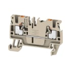 WEIDMULLER - Morsettiera passante PUSH IN Beige scuro 2.5 mm² 24 A 800 V Numero di collegamenti: 2 Numero di piani: 1 TS 35 V-0 Wemid 130 °C A2C 2.5 DL.