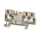 WEIDMULLER - Morsettiera passante PUSH IN Beige scuro 2.5 mm² 24 A 800 V Numero di collegamenti: 3 Numero di piani: 1 TS 35 V-0 Wemid 130 °C A3C 2.5 DL