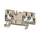 WEIDMULLER - Morsettiera passante PUSH IN Beige scuro 2.5 mm² 24 A 800 V Numero di collegamenti: 3 Numero di piani: 1 TS 35 V-0 Wemid 130 °C A3C 2.5 DL