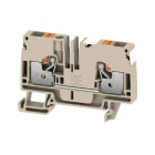 WEIDMULLER - Morsettiera passante PUSH IN Beige scuro 6 mm² 41 A 800 V 2 collegamenti 1 piano TS 35 V-0 Wemid 130 °C A2C 6 DL.