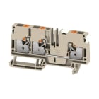 WEIDMULLER - Morsettiera passante PUSH IN Beige scuro 6 mm² 41 A 800 V 3 collegamenti 1 piano TS 35 V-0 Wemid 130 °C A3C 6 DL.