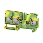 WEIDMULLER - Morsetto PE PUSH IN Verde/giallo 6 mm² Numero di piani: 1 TS 35 V-0 Wemid A3C 6 PE DL.