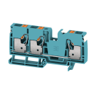 WEIDMULLER - Morsettiera passante PUSH IN blu 10 mm² 1000 V Numero di piani 1 TS 35 V-0 130 °C A3C 10 DL BL.