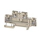 WEIDMULLER - Morsetto componibile a più piani, PUSH IN, Beige scuro, 1.5 mm², 500 V, Numero di piani: 2, TS 35, V-0 A2T 1.5 VL DL.