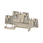 WEIDMULLER - Morsetto componibile a più piani, PUSH IN, Beige scuro, 1.5 mm², 500 V, Numero di piani: 2, TS 35, V-0 A2T 1.5 VL DL.
