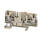 WEIDMULLER - Morsetto sezionatore di prova PUSH IN Beige scuro 4 mm² 20 A 500 V Numero di collegamenti: 2 Numero di piani: 1 TS 35 V-0 Wemid ADT 4 2C DL.