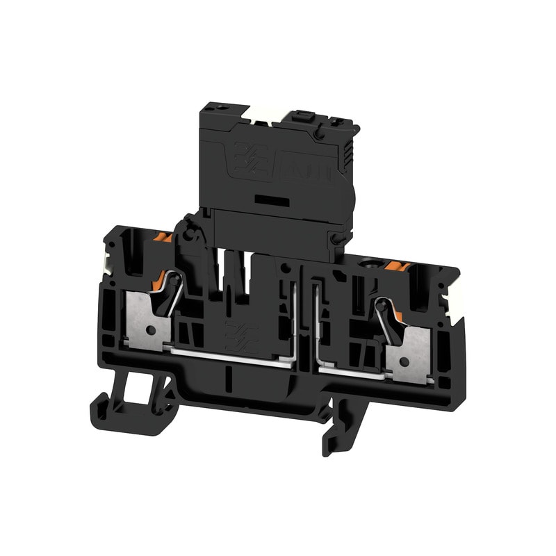 WEIDMULLER - Morsetto componibile portafusibile PUSH IN nero 4 mm² 6.3 A 400 V TS 35 V-0 Wemid G-Si 5 x 20 AFS 4 2C DL BK.